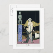 Carte Postale Nuit 1925 (tirage pochoir) (Devant / Derrière)