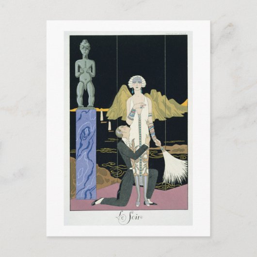 Carte Postale Nuit 1925 (tirage pochoir) (Devant)