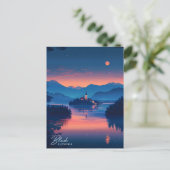 Carte Postale Nuit à Bled Slovénie Voyage (Debout devant)