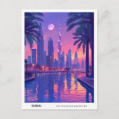 Carte Postale Nuit à Dubai UAE Travel (Devant)