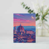 Carte Postale Nuit à Florence Italie Voyage (Debout devant)