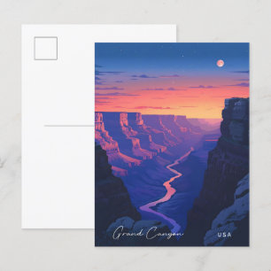 Carte Postale Nuit à Grand Canyon USA Travel