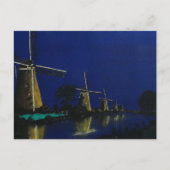 Carte Postale Nuit à Kinderdijk (Devant)
