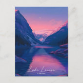 Carte Postale Nuit à Lake Louise Canada Voyage (Devant)
