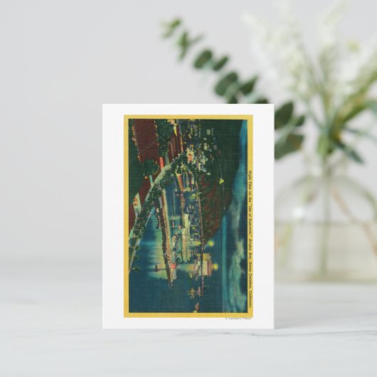 Carte Postale Nuit à Père Noël Catalina à Avalon Bay (Debout devant)