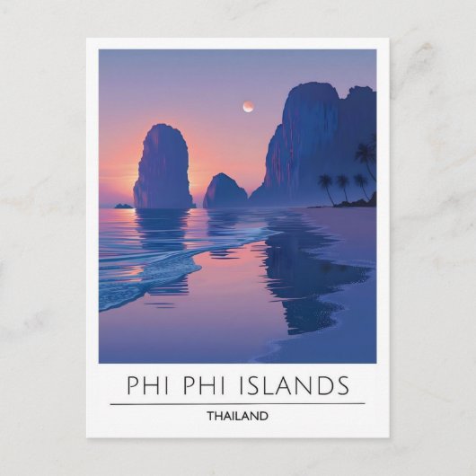 Carte Postale Nuit à Phi Phi Îles Thaïlande Voyage (Devant)