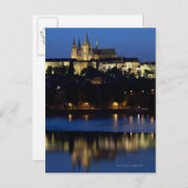 Carte Postale Nuit à Prague, République Tchèque (Devant / Derrière)