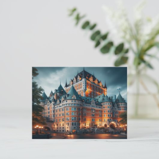 Carte Postale Nuit à Québec Canada (Debout devant)