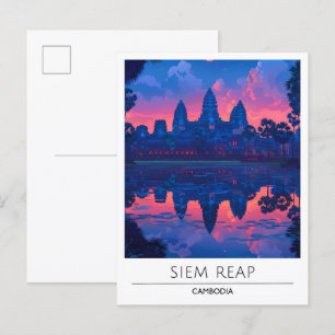 Carte Postale Nuit à Siem Reap Voyage au Cambodge