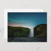 Carte Postale Nuit à Skógafoss (Devant / Derrière)