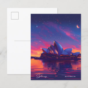 Carte Postale Nuit à Sydney Australie Voyage