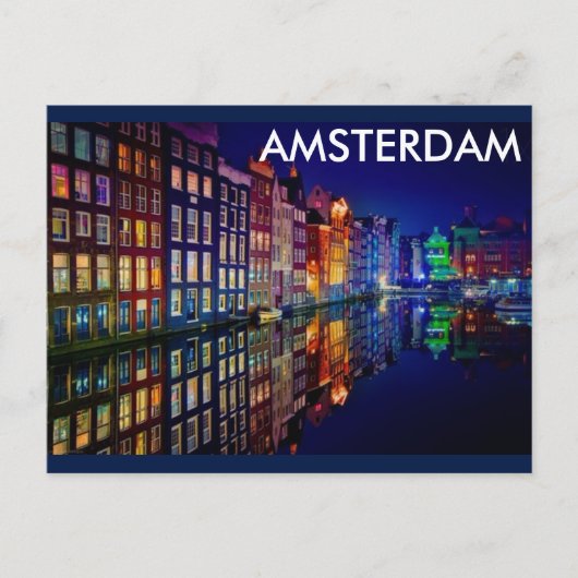 CARTE POSTALE NUIT AMSTERDAM (Devant)