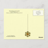 Carte Postale NUIT AVEC ROSES, Rouge Noir Jaune (Dos)