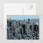 Carte Postale Nuit bleue à New York (Devant / Derrière)