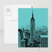 Carte Postale Nuit bleue à New York (Devant / Derrière)