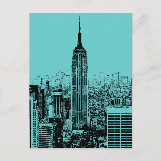 Carte Postale Nuit bleue à New York (Devant)