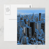 Carte Postale Nuit bleue à New York (Devant / Derrière)