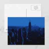 Carte Postale Nuit bleue à New York (Devant / Derrière)