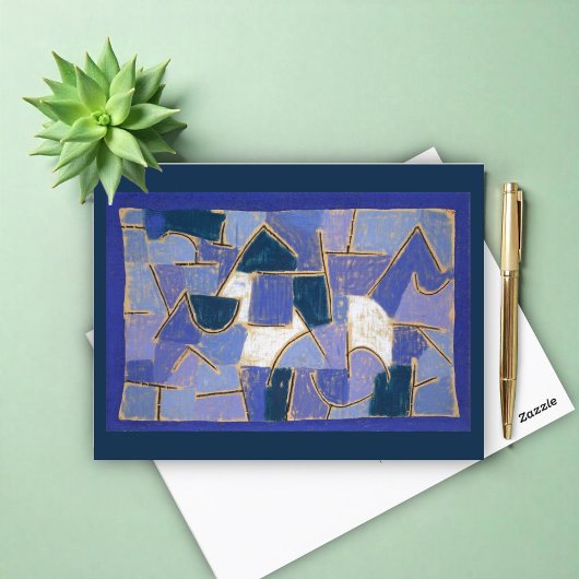Carte Postale Nuit Bleue par Paul Klee, Abstraite