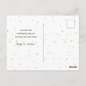 Carte Postale nuit ciel or étoiles joyeuses vacances (Dos)