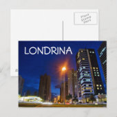 Carte Postale Nuit cité Londrina (Devant / Derrière)