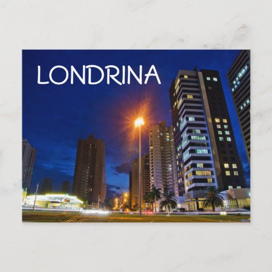 Carte Postale Nuit cité Londrina (Devant)
