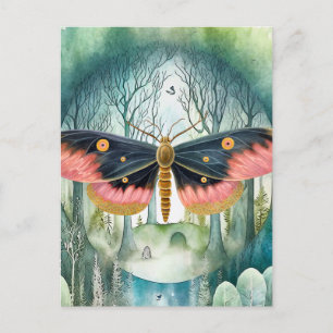 Carte Postale Nuit de la forêt de Moth Rose