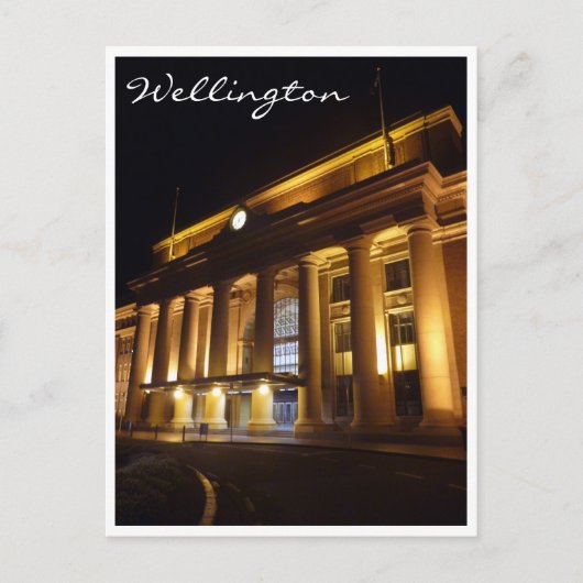 Carte Postale nuit de la gare wellington (Devant)