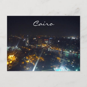 Carte Postale nuit de la ville de cairo