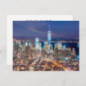 Carte Postale Nuit de Manhattan (Devant / Derrière)