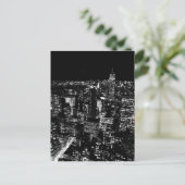 Carte Postale Nuit de New York en noir et blanc (Debout devant)