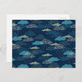 Carte Postale Nuit de pluie foncée (Devant / Derrière)