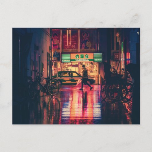 Carte Postale Nuit de rue Osaka Japon (Devant)