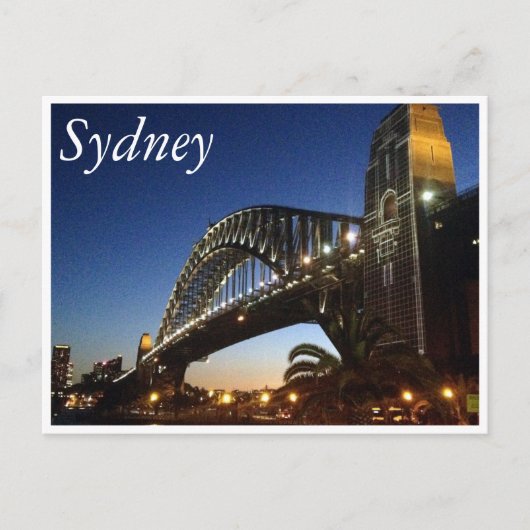 Carte Postale nuit de sydney bridge (Devant)
