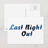 Carte Postale Nuit dernière (bleu) (Devant / Derrière)
