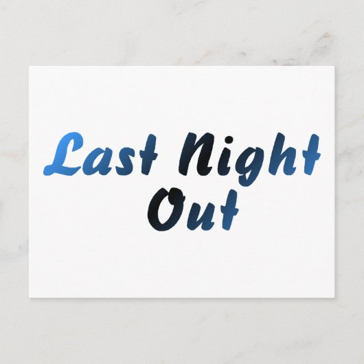 Carte Postale Nuit dernière (bleu) (Devant)