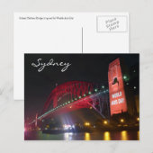 Carte Postale nuit des aides de sydney bridge (Devant / Derrière)