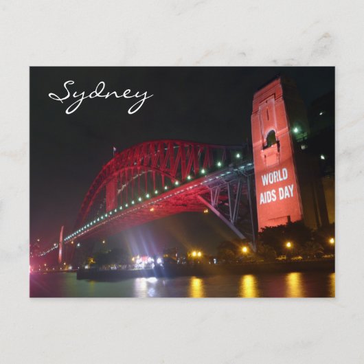 Carte Postale nuit des aides de sydney bridge (Devant)