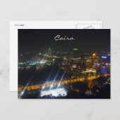 Carte Postale nuit des lumières du caire (Devant / Derrière)
