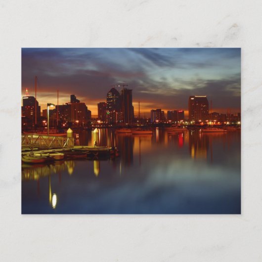 Carte Postale Nuit des quais de San Diego (Devant)