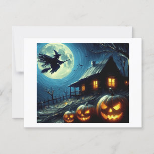 Carte Postale Nuit d'Halloween,