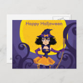 Carte Postale Nuit d'Halloween effrayante (Devant / Derrière)