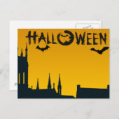 Carte Postale Nuit d'Halloween effrayante (Devant / Derrière)