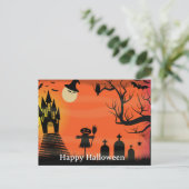 Carte Postale Nuit d'Halloween effrayante (Debout devant)