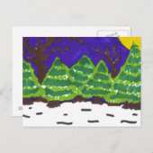 Carte Postale nuit d'hiver (Devant / Derrière)