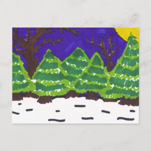 Carte Postale nuit d'hiver (Devant)