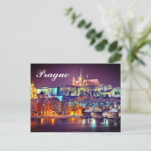 Carte Postale Nuit d'hiver en République tchèque de Prague (Debout devant)