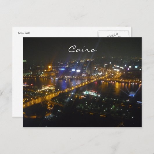Carte Postale nuit du caire (Devant / Derrière)