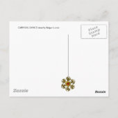 Carte Postale NUIT DU CARNAVAL / Mascarade vénitienne,, Musique (Dos)