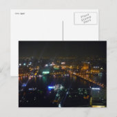 Carte Postale nuit du nil de la rivière cairo (Devant / Derrière)